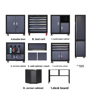 <span class=keywords><strong>Établi</strong></span> modulaire personnalisable à usage intensif avec tiroirs Boîte à outils en acier pour postes de travail à domicile et armoires d'atelier Rangement d'outils OEM - Product Image 6