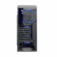 Boîtier PC SAMA OEM avec façade en verre, format ATX, pour ordinateur de jeu de bureau, côté entièrement en acrylique