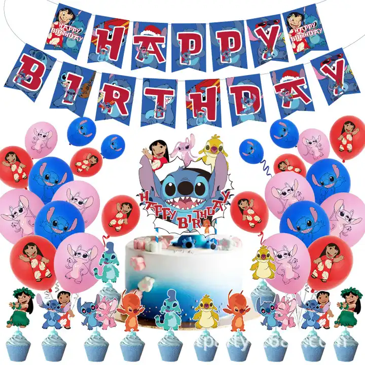 Fournitures de fête d'anniversaire Disney Lilo & Stitch