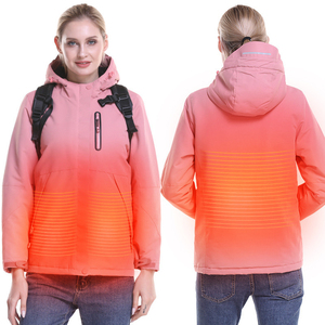 Giacca Riscaldata Elettrica Invernale da Donna, Rosa, con Imbottitura in Piumino, USB, Taglie S-2XL - Product Image 2
