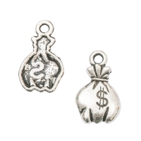 Antique Bronze Mini US Dollar Signe Argent Sac Charmes DIY Accessoires En Vrac Pack pour Enfants Bracelets Colliers Artisanat