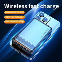 Échantillon gratuit Livraison gratuite Conception Aimant Magnétique Slim 10000 mAh 20W PD 15W Chargeur sans fil Portable Power Bank 10000 Mah Power B