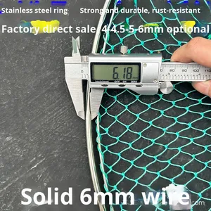 <span class=keywords><strong>Tête</strong></span> de <span class=keywords><strong>épuisette</strong></span> solide verte à double anneau, résistante à l'abrasion, pour la pêche à la <span class=keywords><strong>carpe</strong></span> en eau douce en extérieur - Product Image 5