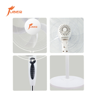 Vente en gros de ventilateurs sur pied à télécommande de 16 pouces avec écran LED, ventilateur sur pied à 5 pales haute vitesse pour la maison, prix d'usine