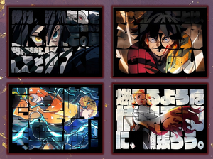Affiche de collection premium en feuille gaufrée pour anime japonais, sur toile texturée B5, personnalisable, pour jeu de <span class=keywords><strong>table</strong></span>, boîte mystère - Product Image 3