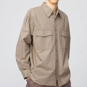 Chemise en coton à manches longues pour hommes, décontractée, boutonnée, confortable, respirante, pour tous les jours, usage formel, chemises surdimensionnées pour hommes - Product Image 1