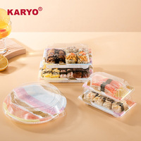 1107 assiettes alimentaires en plastique jetables personnalisées plateaux à sushi conteneur japonais boîte à emporter pour emballage de saumon