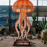 Meilleure vente réaliste en résine animatronique en forme de méduse intérieur Aquarium maison thème océan aquarium décor aventure parc école