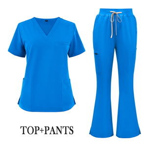 Niaahinn TRS <span class=keywords><strong>2026</strong></span> – Nouveaux designs tendance – Tenues d'infirmière médicales pour hôpital – Ensemble de blouses médicales pour femmes – Ensemble 3-en-1 avec veste - Product Image 3