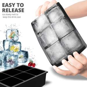 Trực Tiếp Nhà Máy Cung Cấp Biểu Tượng Tùy Chỉnh <span class=keywords><strong>Ice</strong></span> <span class=keywords><strong>Cube</strong></span> Khay 6 Khoang Cấp Thực Phẩm Silicone <span class=keywords><strong>Ice</strong></span> Khuôn Khay - Product Image 6
