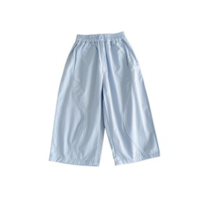 Girls Pants Summer Lightweight Solid Color Casual Harem Mosquito Repellent Cotton Woven Children's Pants - Product Image 4