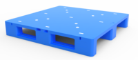 Palette en plastique 1100x1100x165mm, économique, à 4 voies, simple face, robuste, pour stockage industriel, rayonnage d'entrepôt, HDPE, logistique