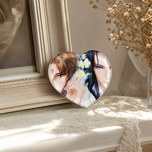 Standee Akrilik Bentuk Hati Potongan Berlian Gaya Kuno <span class=keywords><strong>Anime</strong></span> Dua Karakter Pria Dekorasi Meja Bunga Hiasan Koleksi Hadiah - Product Image 3