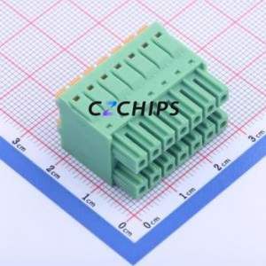 KF2EDGKNH-3.81-2*7P Plug-in Terminal Block P=3.81mm Connector ( Connector Type: Plug )( Construction: 2x7P )( Pitch: 3.81mm ) - Product Image 2
