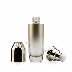 <span class=keywords><strong>FINSPOT</strong></span> Luxe Personnalisé Argent Cosmétique Paquet Pompe Bouteille Vide Haut de Gamme Pompe Tête Corps Crème Lotion Soins De La Peau Bouteille En Verre - Product Image 5