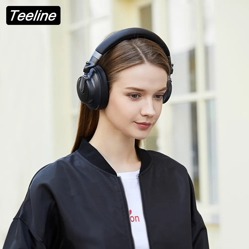 OEM Custom BT5.1 Noise Cancelling Wireless Headband Studio Over-ear Gaming Headphones Headset