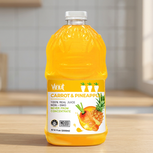 Jugo de Piña 100% Puro y Natural en Botella PET de 2000 ml (67.6 oz) Sin Azúcar Añadido VINUT para Mayoristas, Distribuidores e Importadores - Product Image 3