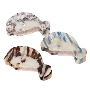 Pinces à cheveux funky personnalisées en forme de cochon de rivière style océan pinces à cheveux en acétate personnalisées pour filles - Product Image 1