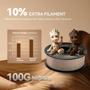 Filamento PLA PreFuture Wood de 1.75mm, 5 Rollos, Fibra de Madera Real, Filamento 3D para Impresoras FDM, 15% de Fibras de Madera, Materiales de Impresión 3D - Product Image 1