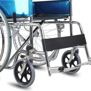 Fauteuil roulant en fibre de carbone pliable, léger, compact, extra-épais, portable, multifonctionnel, poussette à propulsion manuelle pour personnes âgées - Product Image 3