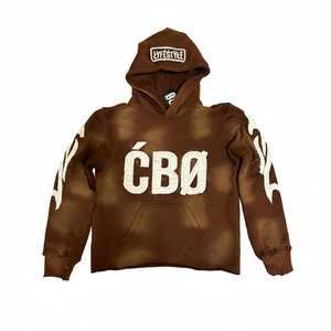 Nouveau design – Hoodie unisexe coupe boxy et courte, brodé, effet délavé soleil, 100 % coton molletonné, marque privée, streetwear, collection automne - Product Image 1