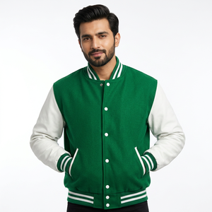 Chaqueta Varsity de Béisbol para Hombre, Talla Grande, de Piel de Oveja, Estilo Letterman, Resistente al Viento, Transpirable, Personalizada - Product Image 1