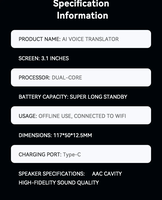 Traducteur vocal M30 2026 prenant en charge 139 langues en ligne et 14 hors ligne, machine de traduction intelligente avec enregistrement photo pour les voyages d'affaires