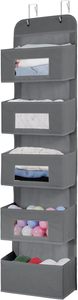 5-<b>Shelf</b> Over the Door Hanging Organizer with 2 Metal <b>Hooks</b> Shoes Organizer - Product Image 3