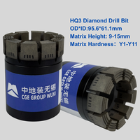Foret diamanté CGE WUXI forgé haute résistance HQ3 Y9 Y11 pour équipement de forage minier