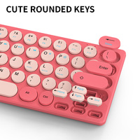 Set Keyboard dan Mouse nirkabel 2.4G, aksesori komputer dan Mouse Mini Keyboard nirkabel untuk bisnis dan kantor terlaris