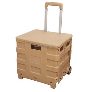 ふた付き<span class=keywords><strong>30kg</strong></span>小型折りたたみ式ショッピングカート折りたたみ式プラスチック折りたたみ式ショッピングカート折りたたみ式トロリーカート - Product Image 1