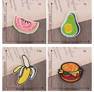 衣料品の刺繍ファストフードパッチに小さなサイズのファッション鉄 - Product Image 3