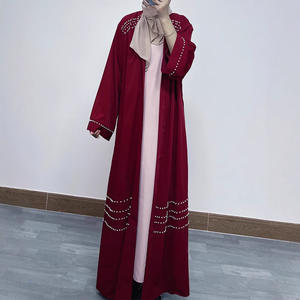 Último Modelo F321, Túnica Musulmana con Cuentas, Abaya Larga para Mujer, Kaftán para Servicios Religiosos, Ropa Islámica Modesta - Product Image 3