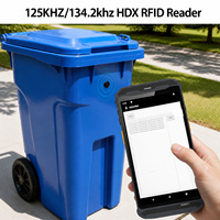 PDA Resistente con Android 14, IP67, Lector de Etiquetas RFID HDX de 125KHZ/134.2khz para Gestión de Residuos, Seguimiento Residencial y de Contenedores