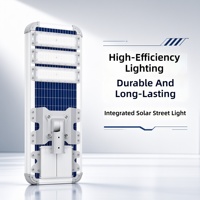 Lampadaire solaire LED extérieur en aluminium avec boîtier en aluminium et support de poteau réglable pour l'éclairage des autoroutes, des parcs et des communautés