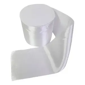 Ruban en satin floral simple face, 10 cm de large, 50 mètres de long, pour emballage cadeau d'anniversaire ou de Saint-Valentin, fabriqué en nylon durable - Product Image 1