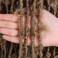 Extensions de cheveux synthétiques ignifuges pré-bouclées en fausses locs papillon souples, faites à la main pour tresses africaines – Vente en gros