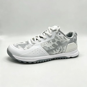 Botas de Trabajo Bajas de Camuflaje con Parte Superior de Cuero Genuino, Puntera de Acero, Resistentes a Impactos y Perforaciones, Transpirables y con Cordones - Product Image 1