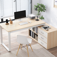 Bureau en L, bureau de maison, bureau de bureau avec tiroirs de rangement, ensembles de meubles de bureau