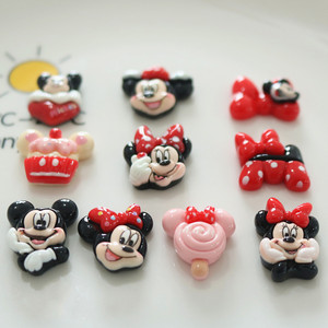 Accesorios de Resina de Dibujos Animados Rojos y Negros, Lazo para Manualidades, Joyería Pequeña al por Mayor, Pasador para el Cabello para Niños, Decoración para Fundas de Teléfono Móvil - Product Image 2