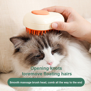 USB Rechargeable Automatic Self-Cleaning Cat Combs Easy to Use New Design Pet <b>Bathing</b> Hair Removal Tool Sustainable Feature - Product Image 5