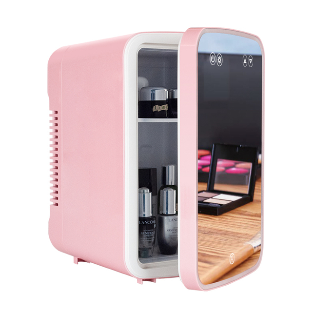8L Mirror Mini Frigo for Bedroom Customize Mini Fridge Glass Door with CE GS Beauty Fridge