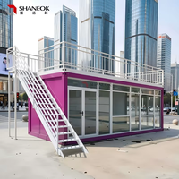 Bâtiment moderne en conteneurs préfabriqués à deux étages, ignifuge, en panneaux sandwich |   Capsule de chambre à coucher durable, design respirant, 40 pieds