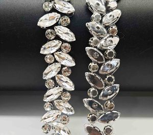 Tissu en dentelle perlée de luxe, <span class=keywords><strong>strass</strong></span>, paillettes, perles de verre - Adhésif thermofusible, style tige, forme œil de cheval <span class=keywords><strong>pour</strong></span> la couture de vêtements, garniture - Product Image 4