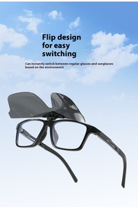 Gafas de Sol para ciclismo 2 en 1 con lente abatible magnética con marco polarizado UV400 TAC y TR90 Protección solar óptima - Product Image 5