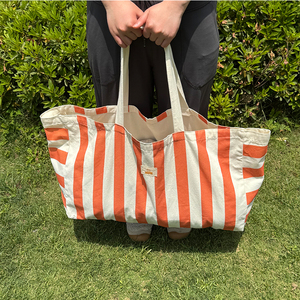 Sac fourre-tout en toile de coton écologique personnalisé, grande capacité, réutilisable, pour la plage, fiable et peu coûteux, fabriqué en Chine - Product Image 3