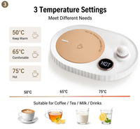 Sous-verres chauffants électriques à température constante, design élégant, coque ABS+Silicone, alimentation secteur, contrôle par bouton, 20W, garantie six mois