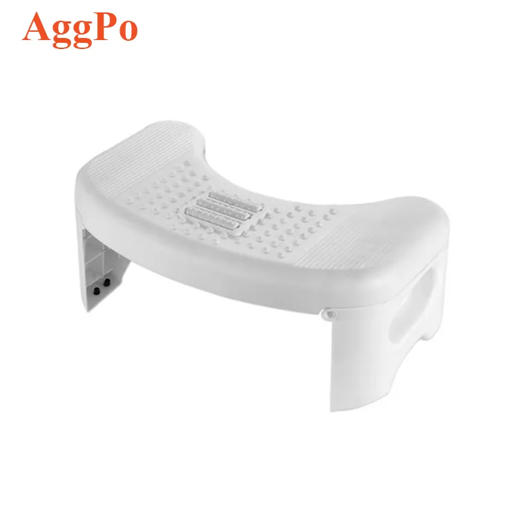 Tabouret de toilette pliable, tabouret de salle de bains avec fonction de Massage, pliable pour un rangement facile, mise à niveau