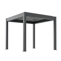 DEEZON Auvent de jardin extérieur Auvent automatique Toit à persiennes rétractable électrique motorisé Pergola en aluminium