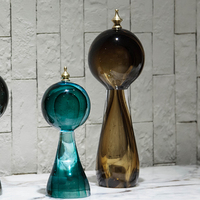 Vases en verre soufflé artisanal Murano, gouttes colorées, vases colorés de designers, décoration intérieure de la maison
